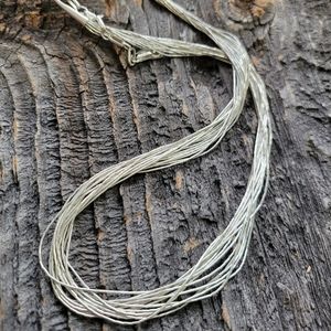 Vintage Running Bear Liquid Silver 15 Strand Sterling Silver Necklace